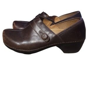 Dansko Solstice Professional Slip On Clogs Mule Dark Brown Leather Women 42 11.5